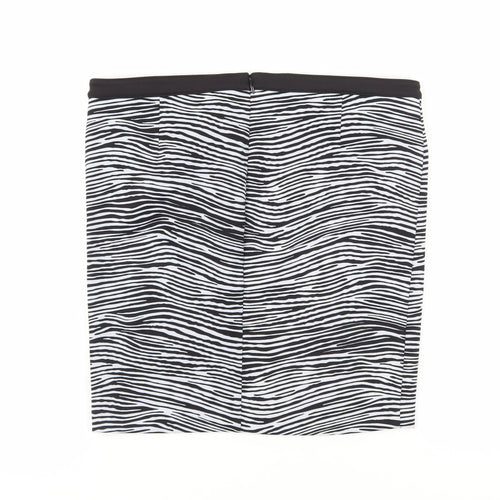 Guess Women's Black Zebra Print Pencil Skirt L