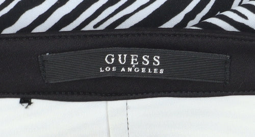 Guess Women's Black Zebra Print Pencil Skirt L
