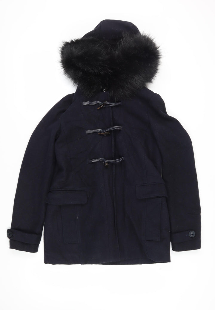 Hush Women's Black Wool Blend Duffle Coat Size 6