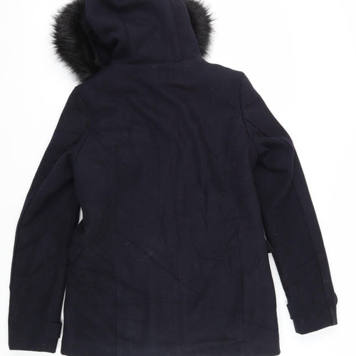 Hush Women's Black Wool Blend Duffle Coat Size 6