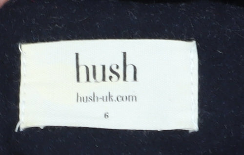 Hush Women's Black Wool Blend Duffle Coat Size 6