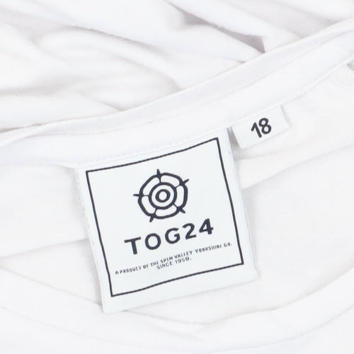 TOG24 Unisex Adults White T-Shirt Size 16 Basic Style