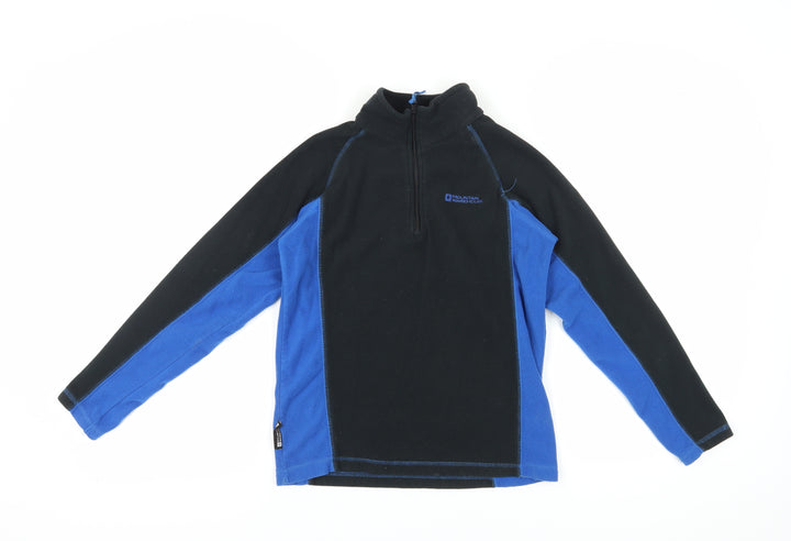 Mountain Warehouse Boys Black Blue Fleece Sweatshirt 11-12Y