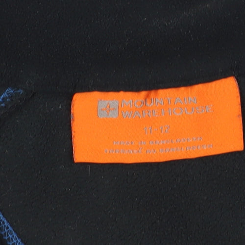 Mountain Warehouse Boys Black Blue Fleece Sweatshirt 11-12Y