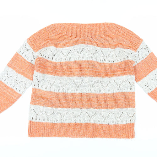 White Stuff Women’s Orange Pullover Jumper Size 8