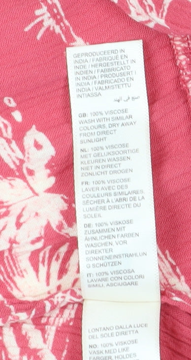 Fat Face Women's Red Floral Wrap Dress Size 8