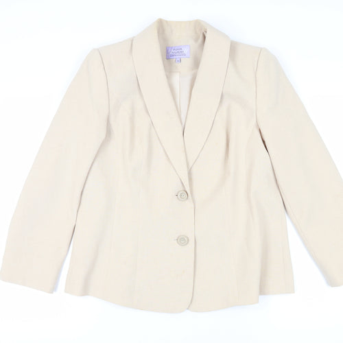 Honor Millburn Women's Beige Jacket Size 16 Classic Style