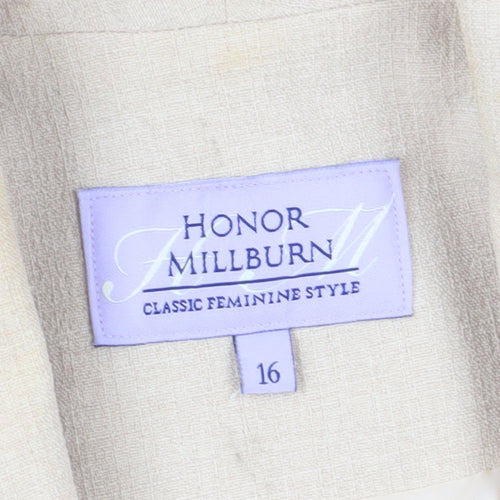 Honor Millburn Women's Beige Jacket Size 16 Classic Style