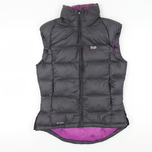 Rab Women's Grey Puffer Waistcoat, Size 8, Winter Warmth