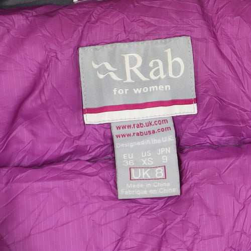 Rab Women's Grey Puffer Waistcoat, Size 8, Winter Warmth
