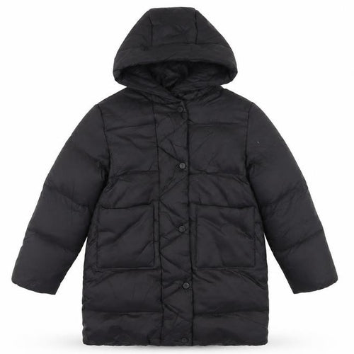 Zara Girls Black Hooded Puffer Jacket Size 8 Winter Coat