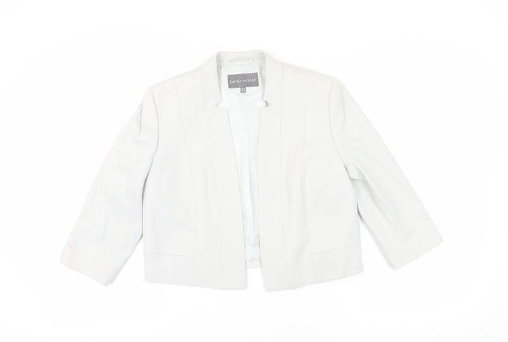 Laura Ashley Women’s White Suit Jacket, Size 12, Regular Fit