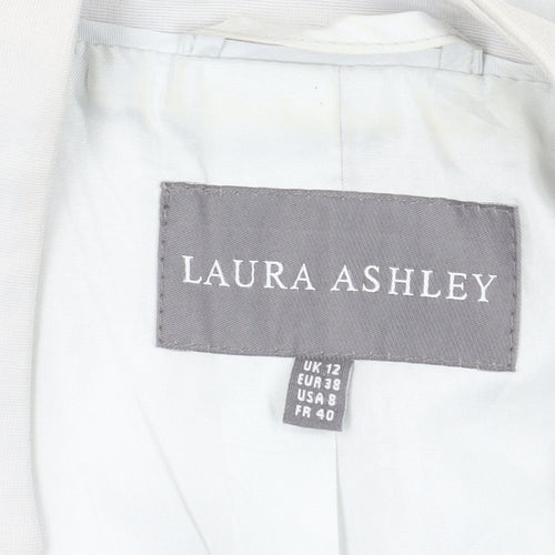 Laura Ashley Women’s White Suit Jacket, Size 12, Regular Fit
