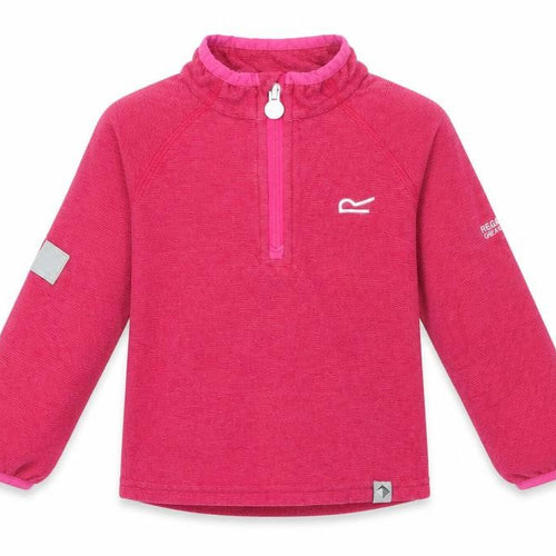 Regatta Girls Pink 1/4 Zip Lightweight Sweatshirt 3-4 Years