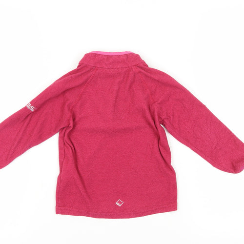 Regatta Girls Pink 1/4 Zip Lightweight Sweatshirt 3-4 Years