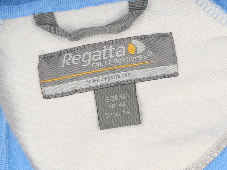Regatta Women's Blue Mid-Length Fleece Jacket Size 18