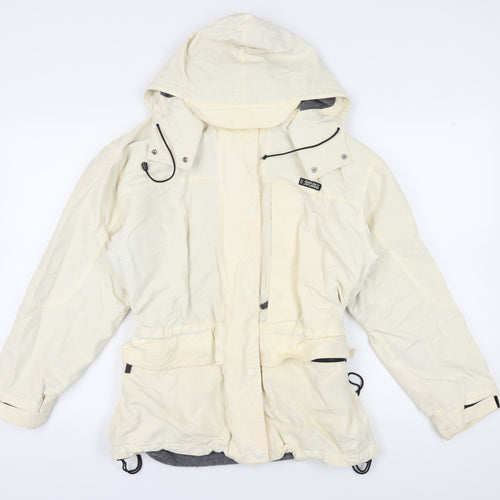 DKNY JEANS Women's Ivory Parka Jacket Small