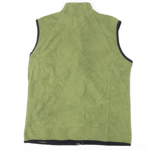 Crane Men's Green Fleece Waistcoat Size L Casual