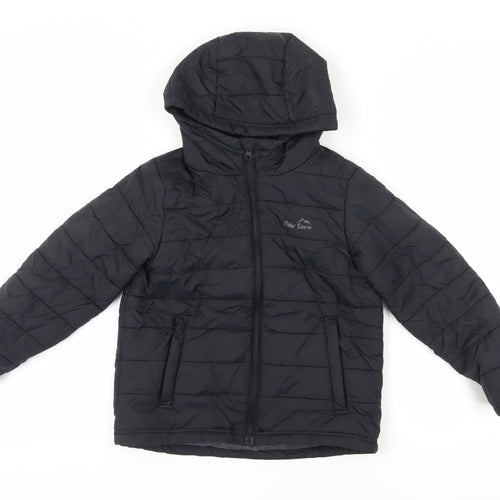 Peter Storm Boys Puffer Jacket 8 Years Black Hooded Winter