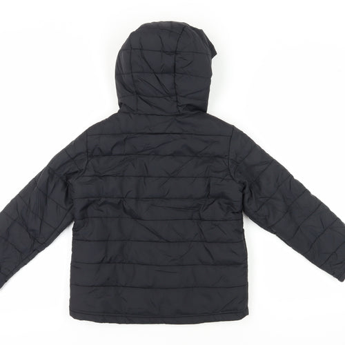 Peter Storm Boys Puffer Jacket 8 Years Black Hooded Winter