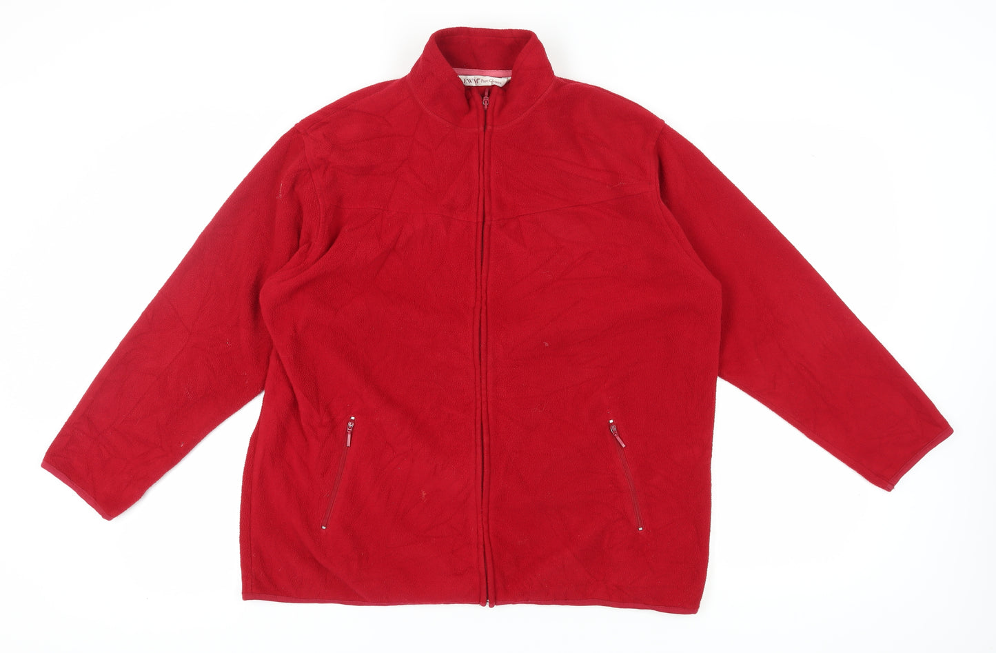 EWM Women's Red Basic Fleece Jacket - Size L