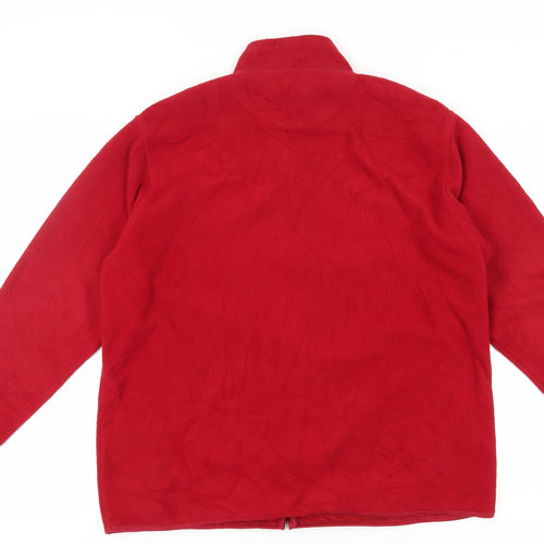 EWM Women's Red Basic Fleece Jacket - Size L