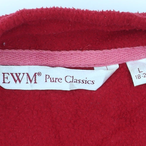 EWM Women's Red Basic Fleece Jacket - Size L