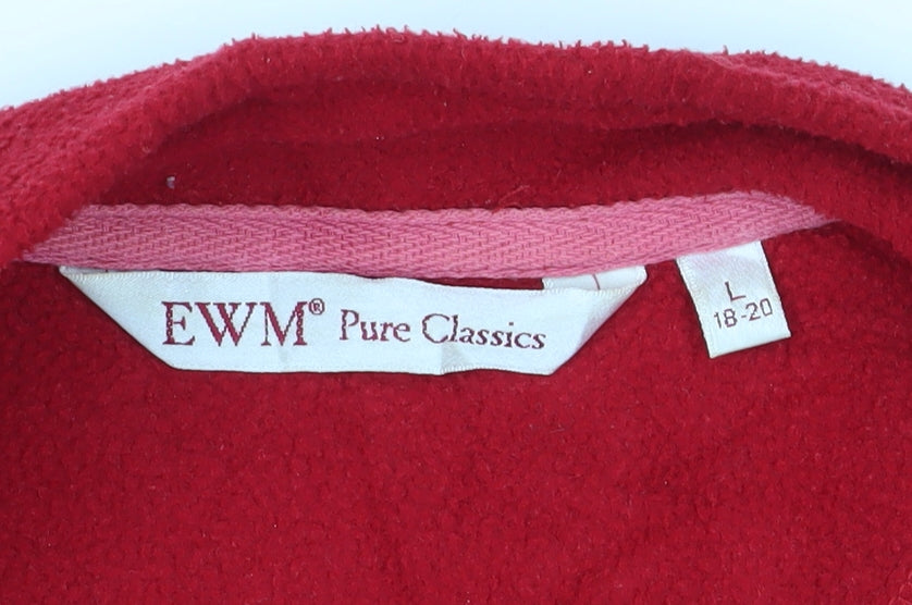 EWM Women's Red Basic Fleece Jacket - Size L