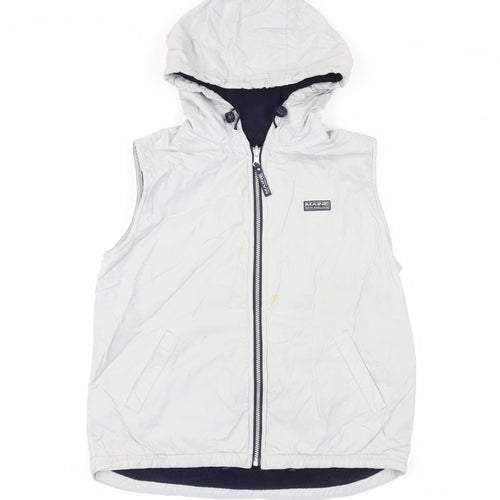 Maine New England Women's White Hooded Waistcoat Vest Size 12