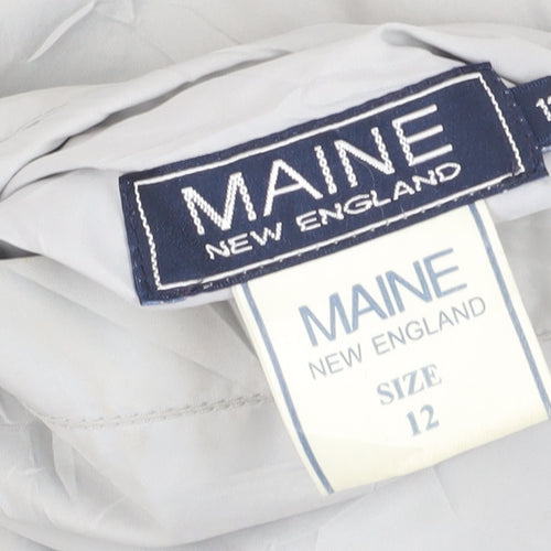Maine New England Women's White Hooded Waistcoat Vest Size 12