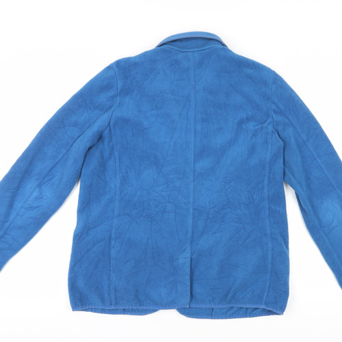 Lands' End Women's Blue Fleece Blazer M