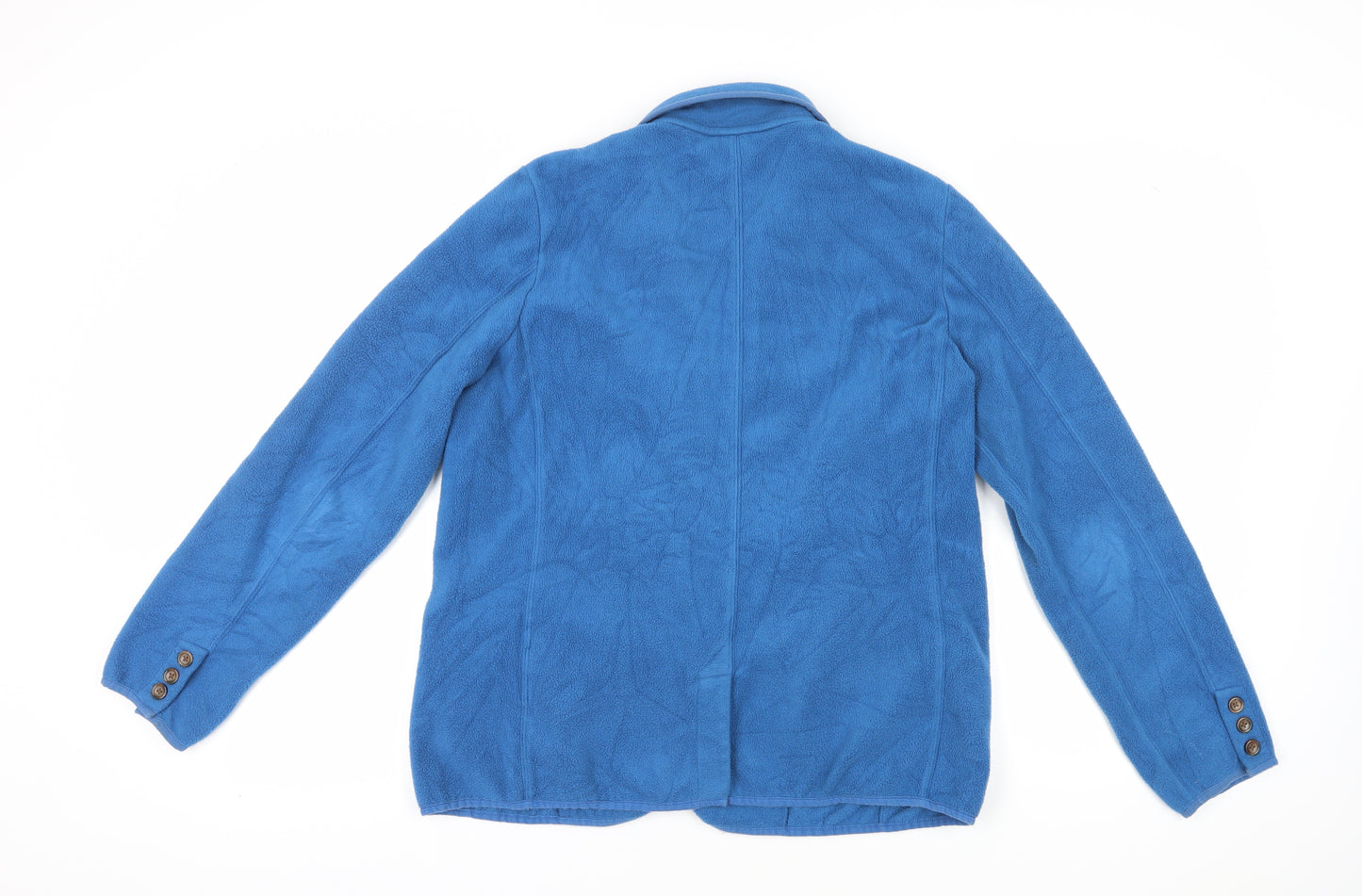 Lands' End Women's Blue Fleece Blazer M