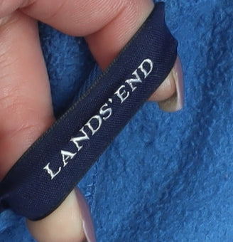 Lands' End Women's Blue Fleece Blazer M