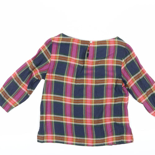 Laura Ashley Women's Multicoloured Plaid Blouse Size 8