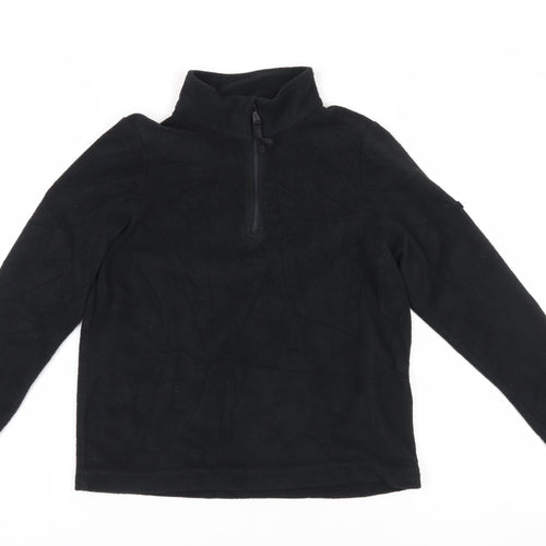 TOG24 Boys Black Fleece Pullover Hoodie 9-10 Years