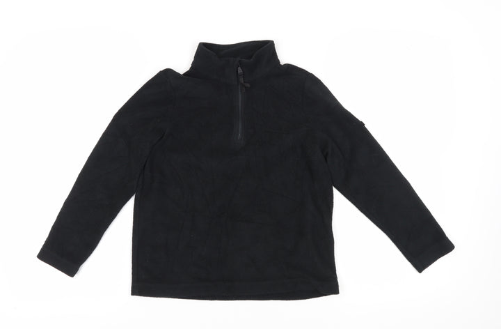 TOG24 Boys Black Fleece Pullover Hoodie 9-10 Years