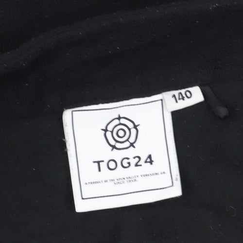 TOG24 Boys Black Fleece Pullover Hoodie 9-10 Years