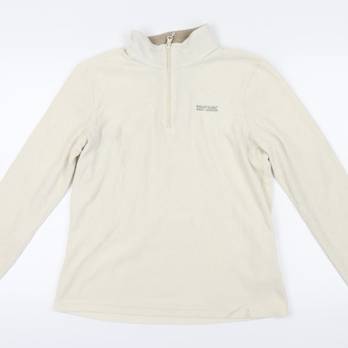 Regatta Ivory Women's Sweatshirt UK Size 12 High Neck Henley