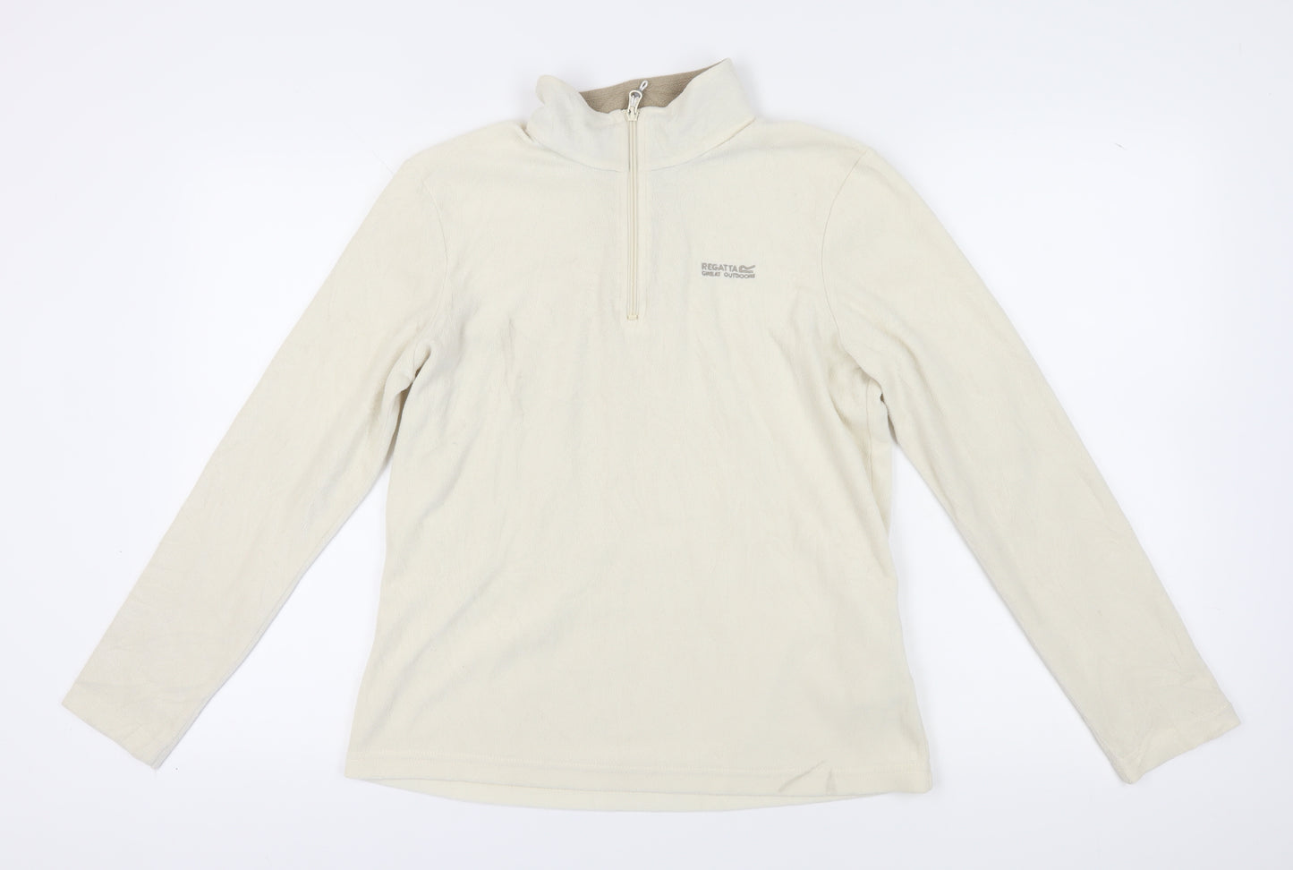 Regatta Ivory Women's Sweatshirt UK Size 12 High Neck Henley