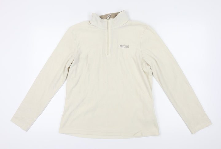 Regatta Ivory Women's Sweatshirt UK Size 12 High Neck Henley