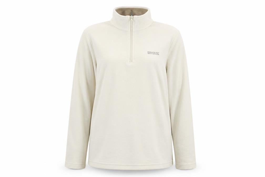 Regatta Ivory Women's Sweatshirt UK Size 12 High Neck Henley
