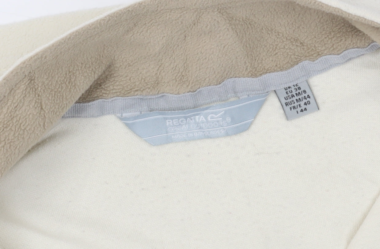 Regatta Ivory Women's Sweatshirt UK Size 12 High Neck Henley