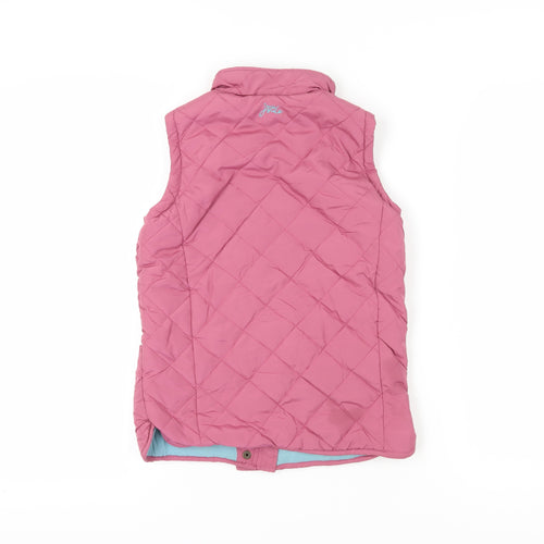 Joules Girls Pink Puffer Jacket 10 Years Quilted Sleeveless