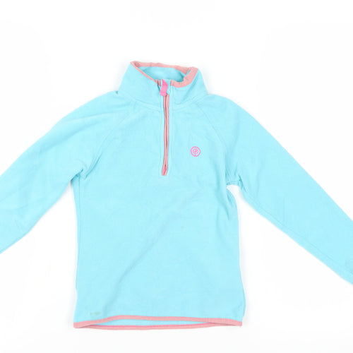 Crane Girls Blue 1/2 Zip Fleece Sweatshirt 5-6 Years