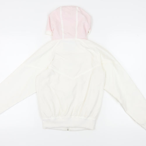 Lonsdale Women's White Hooded Jacket Size 10 Casual