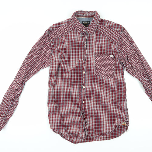 Vintage Co. Men's Red Check Long Sleeve Shirt L