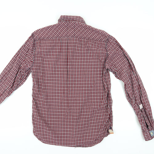 Vintage Co. Men's Red Check Long Sleeve Shirt L