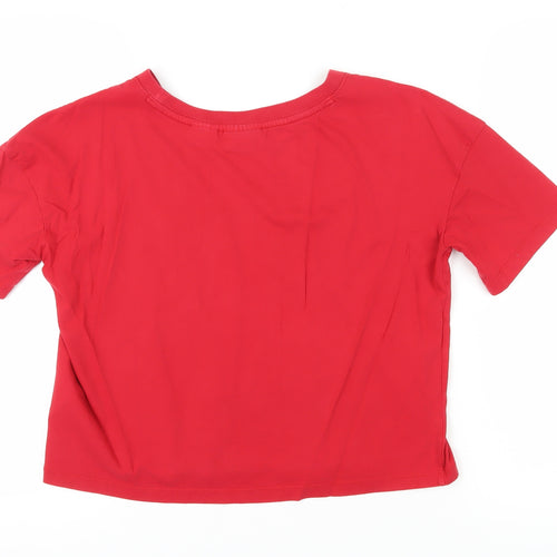Fila Women's Red Cropped T-Shirt, Size M, Casual Sportswear