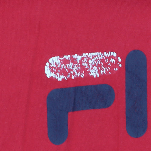 Fila Women's Red Cropped T-Shirt, Size M, Casual Sportswear