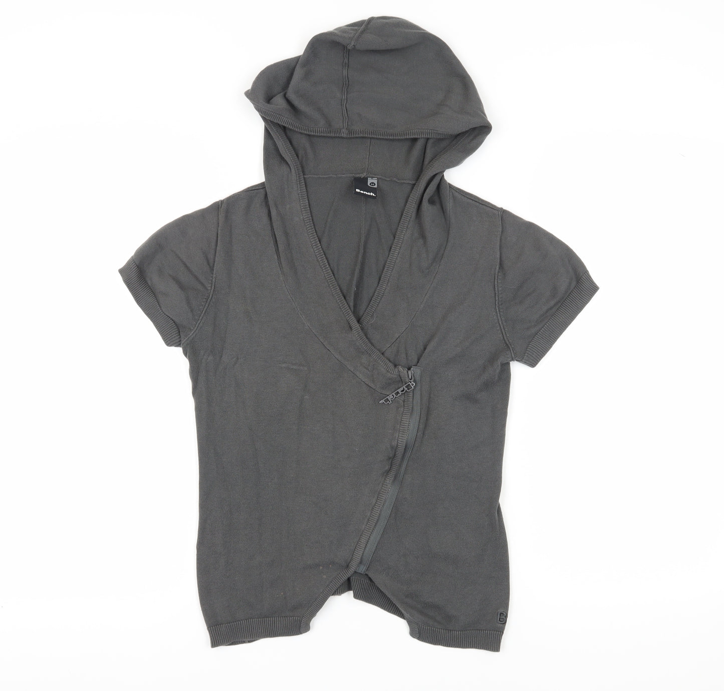 Bench Women's Black Short Sleeve Wrap Hoodie M